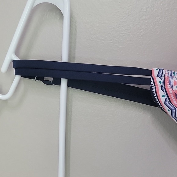 S Oliver Blue Pink Green White Mix Kini Bikini Swimsuit Top Size EUR 44E / US L - Picture 2 of 6